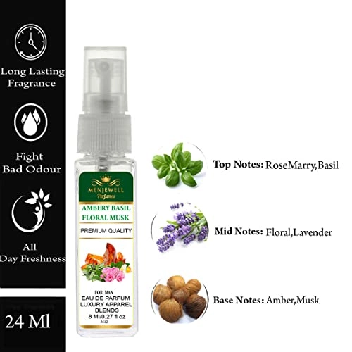 Ambery Basil Floral Musk Eau de Parfum - 8ml Pack