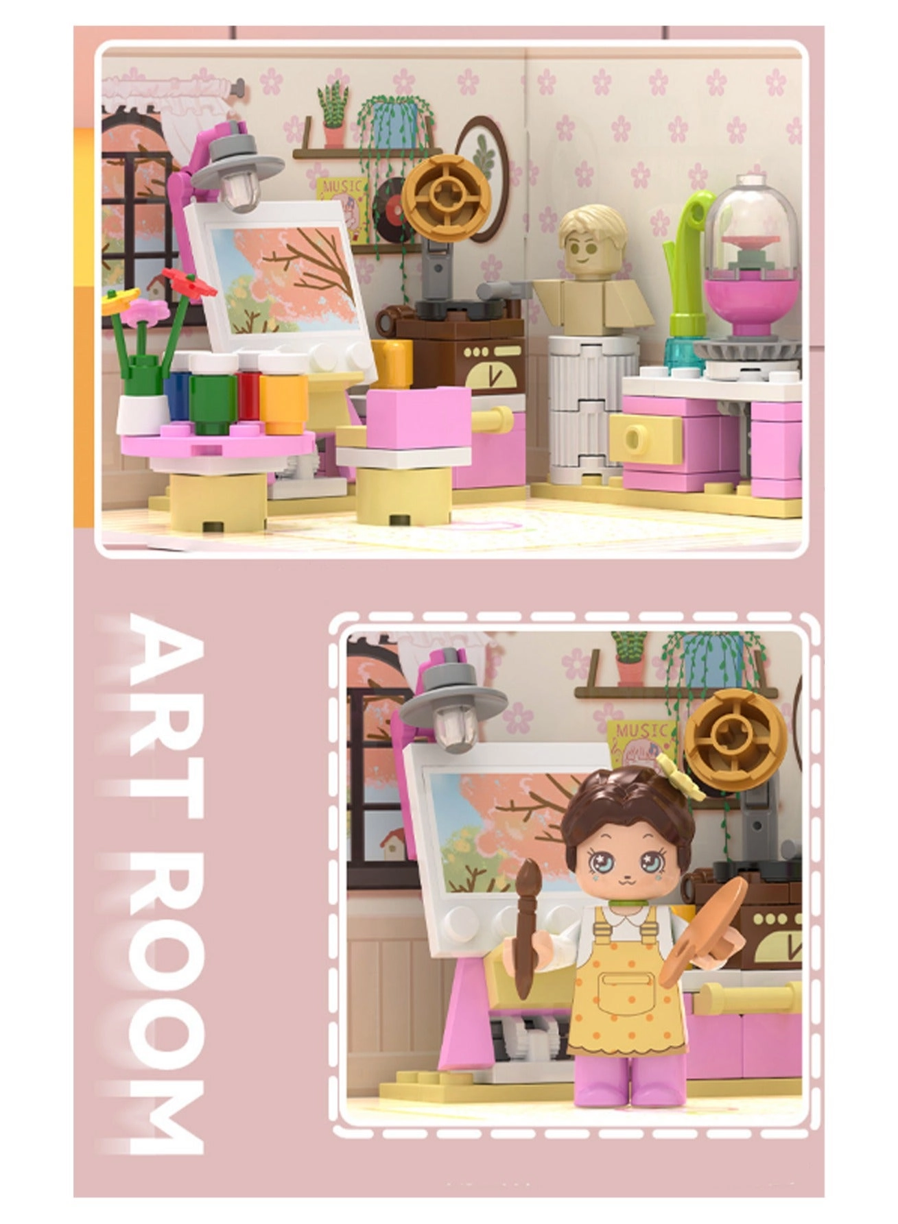 Art Studio Apartment Model - Mini Building Blocks DIY