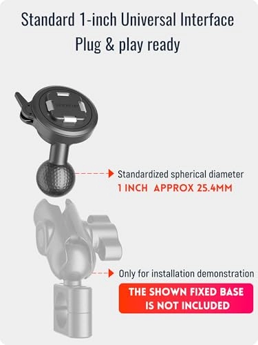 Q Series 1" Ball Mount - Universal 360° Adjustable for Motorcycle