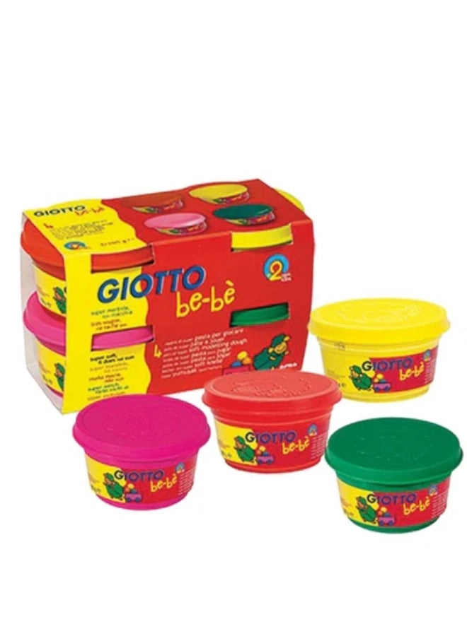 Giotto Super Soft Modelling Dough - natural ingredients 4x100g 4pcs.