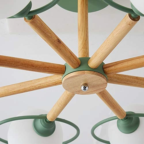 Farmhouse Wood Oak Chandelier