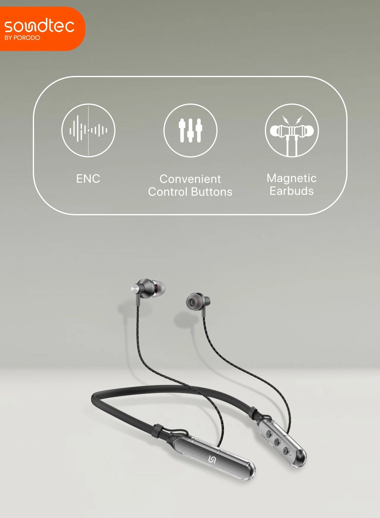 Soundtec Wireless Earbud neck band
