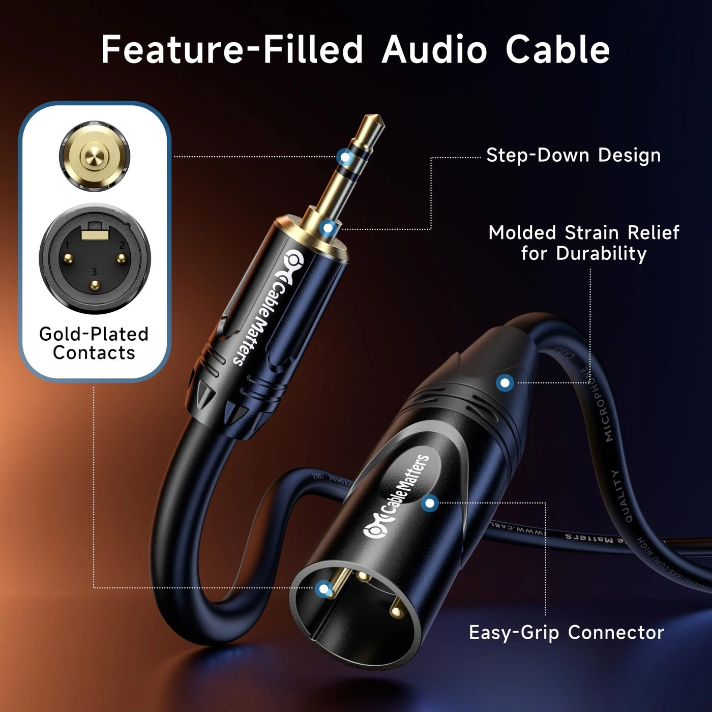 3.5mm to XLR Cable - 3ft