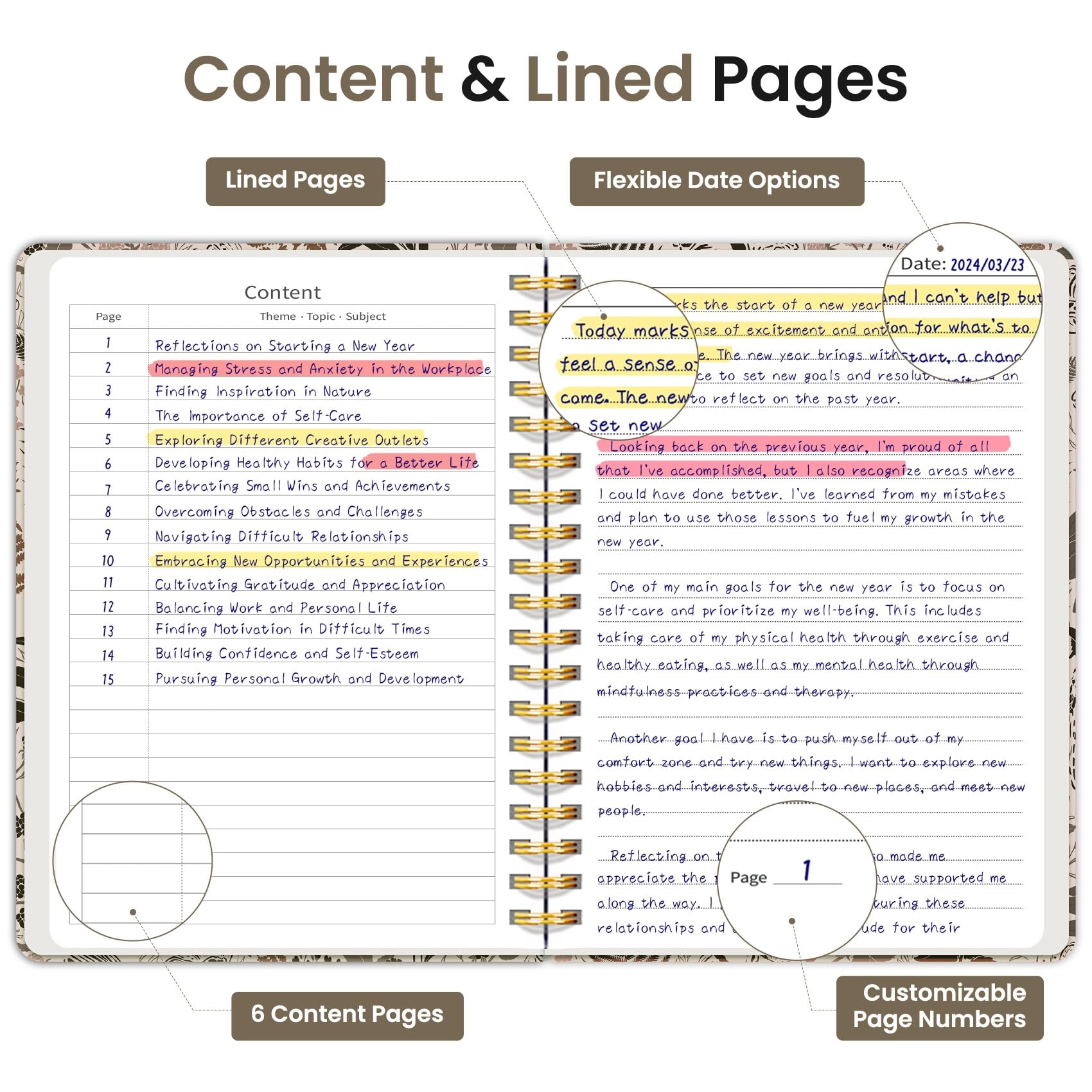 Spiral Notebook B5 Spiral - Lined 300 Pages