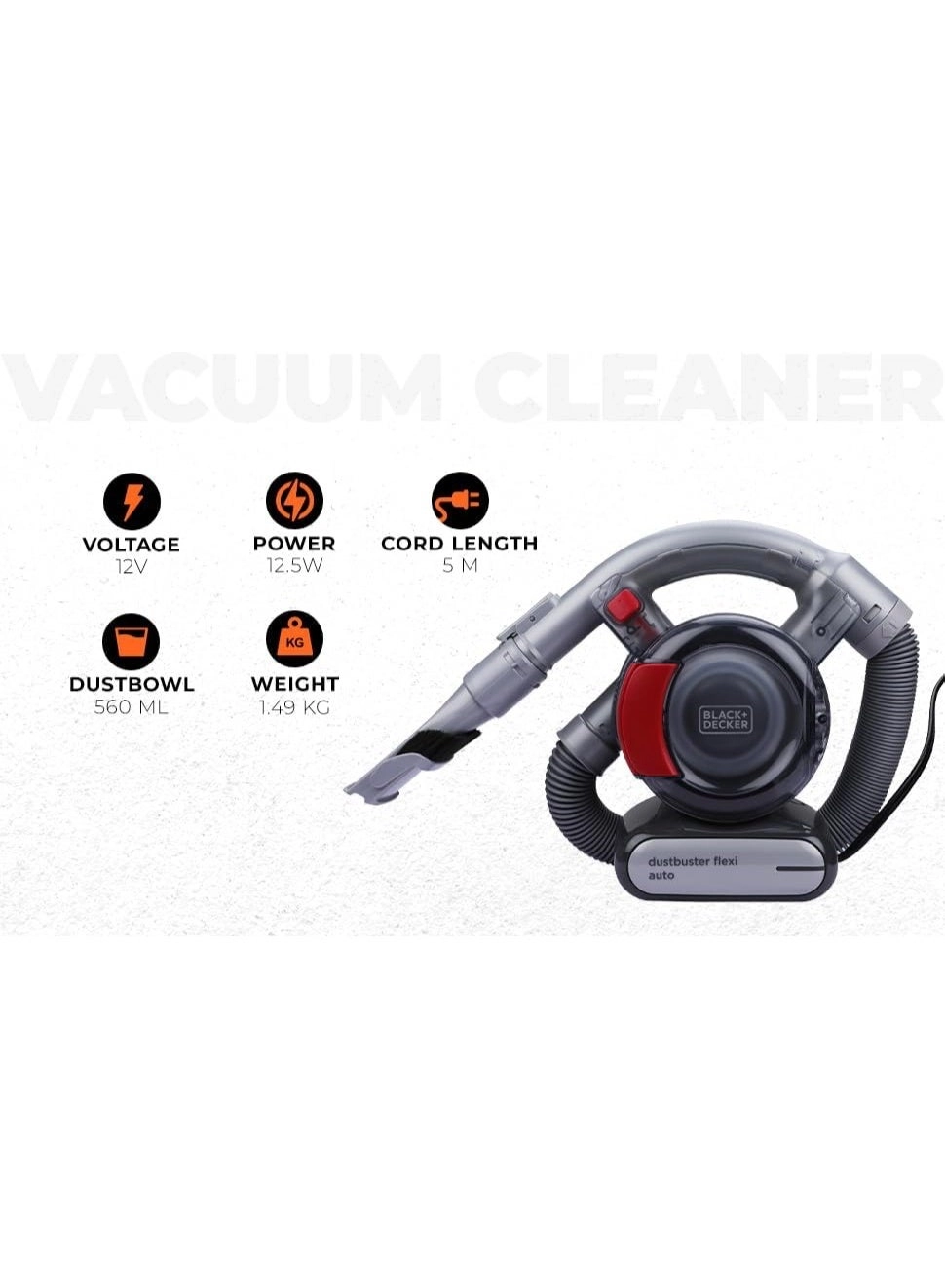 Flexi Auto Dustbuster - 12V Handheld
