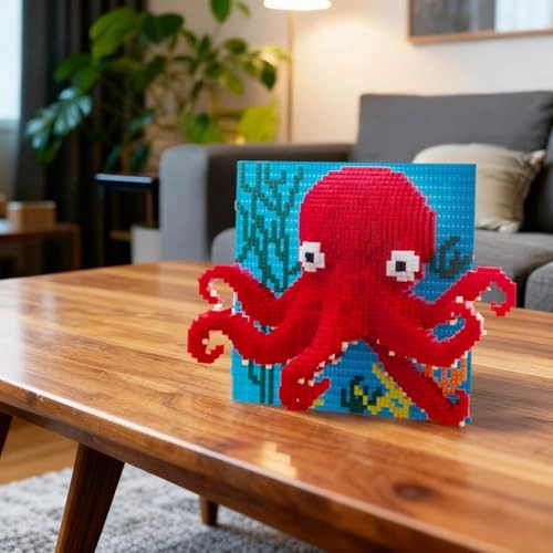 Octopus Building Block Wall Art & Table Display Kit - 9788 pcs