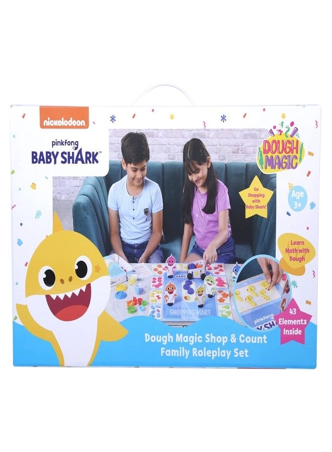 Dough Magic Baby Shark Shop & Count Activity Set - 3+ years 6 pcs