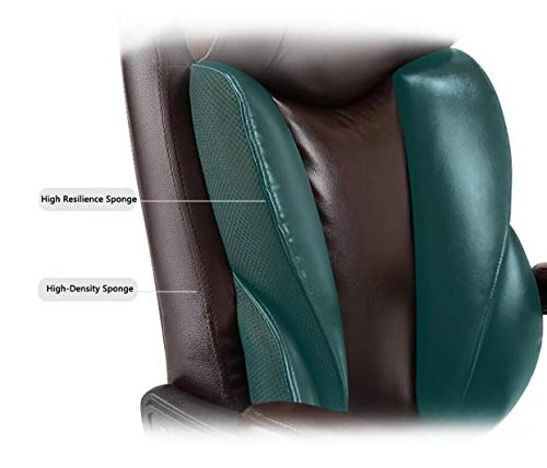 Desk Chair - PU Leather Brown High Back