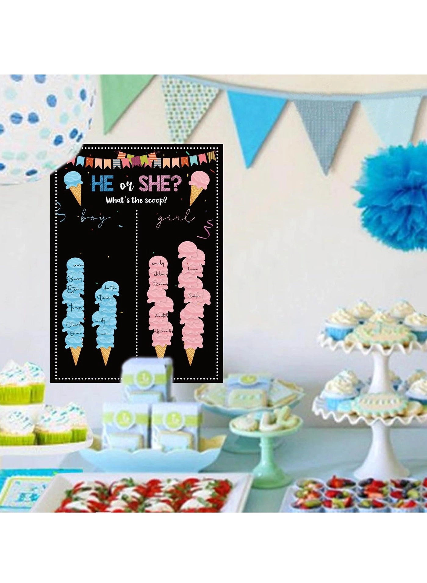 Baby Gender Reveal Board - 36 piece(s)