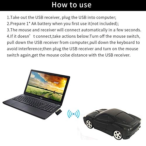 Car Shape Ergonomic Mouse - Wireless