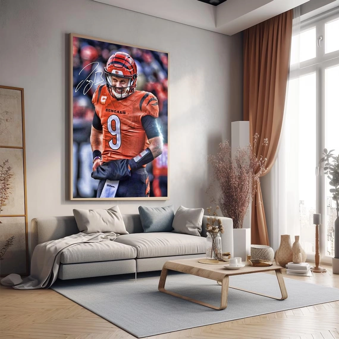 Joe Burrow Poster - Canvas 12 x 16 in Unframed