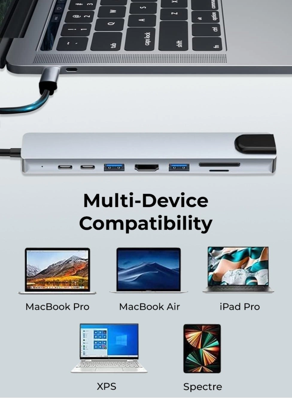 GH8G - 8-in-1 USB-C Hub 4K HDMI