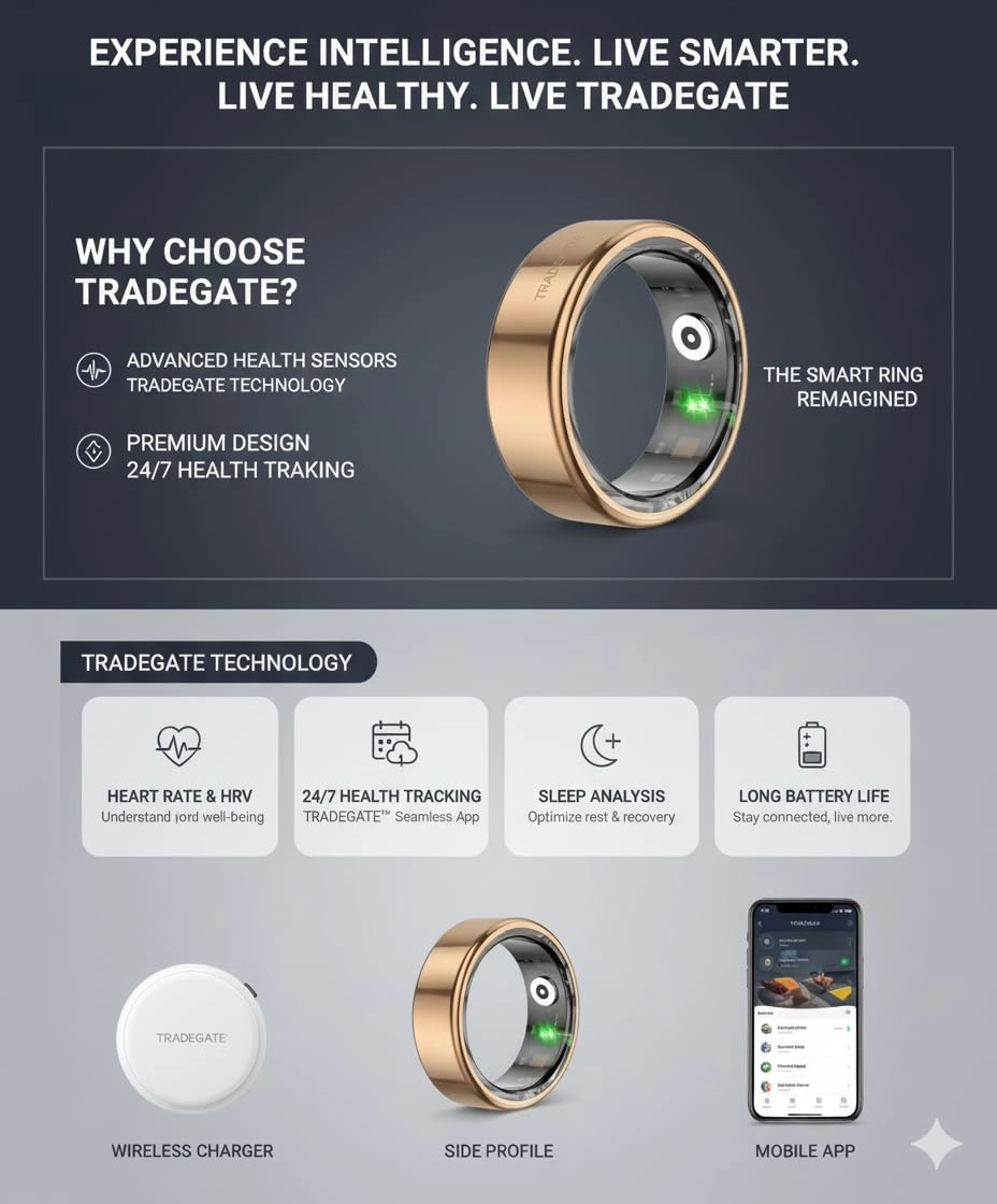 Smart Ring Health Tracker + Qring