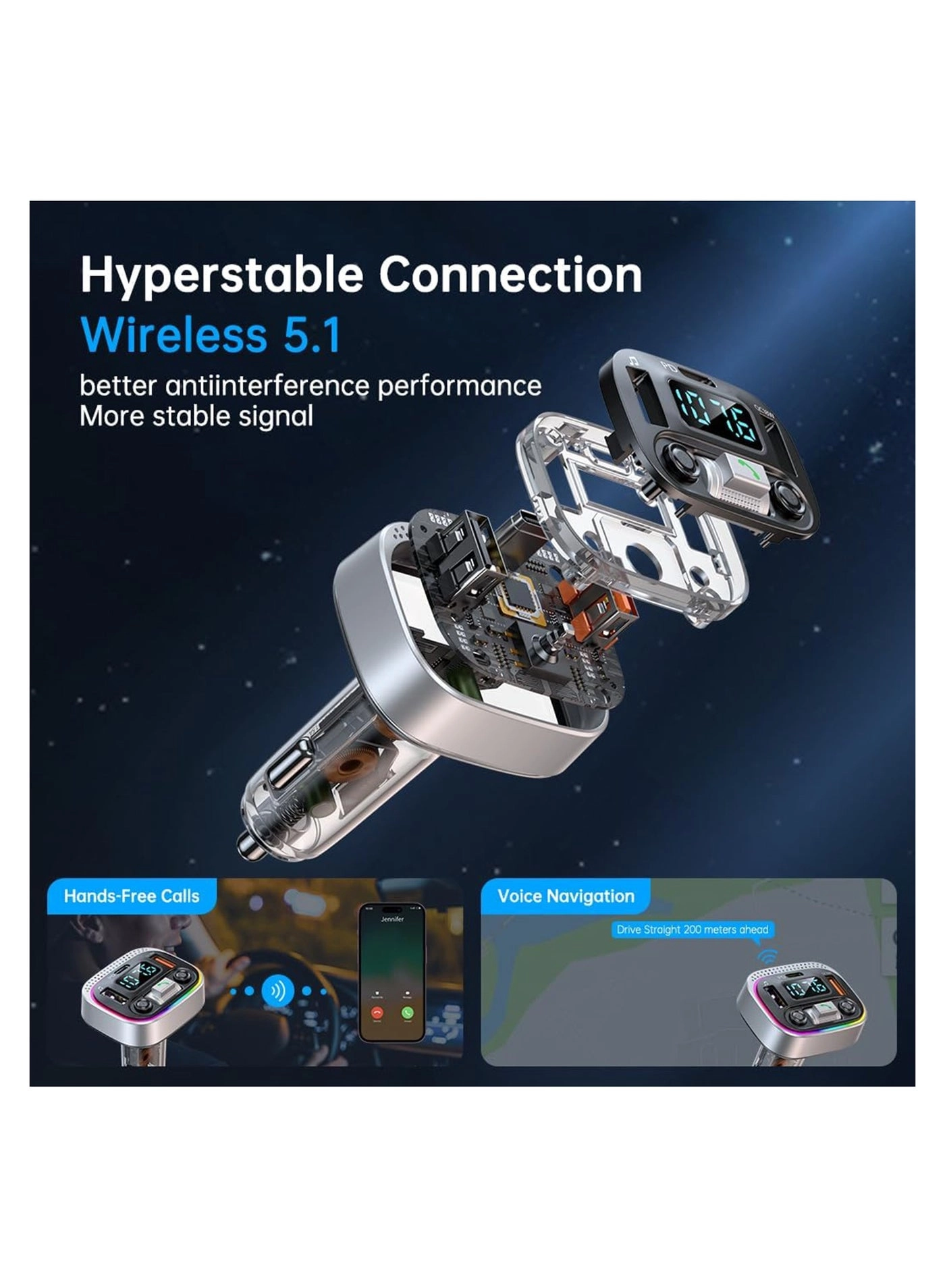 Bluetooth Adapter for Car - V5.0 Type-C