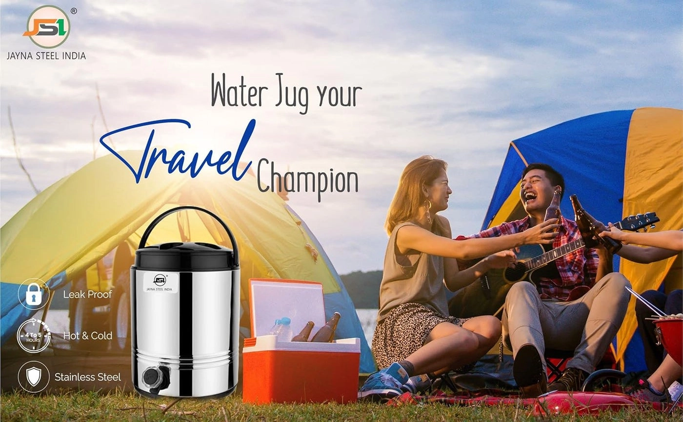 Stainless Steel Travel Water Campers - 10 Liters