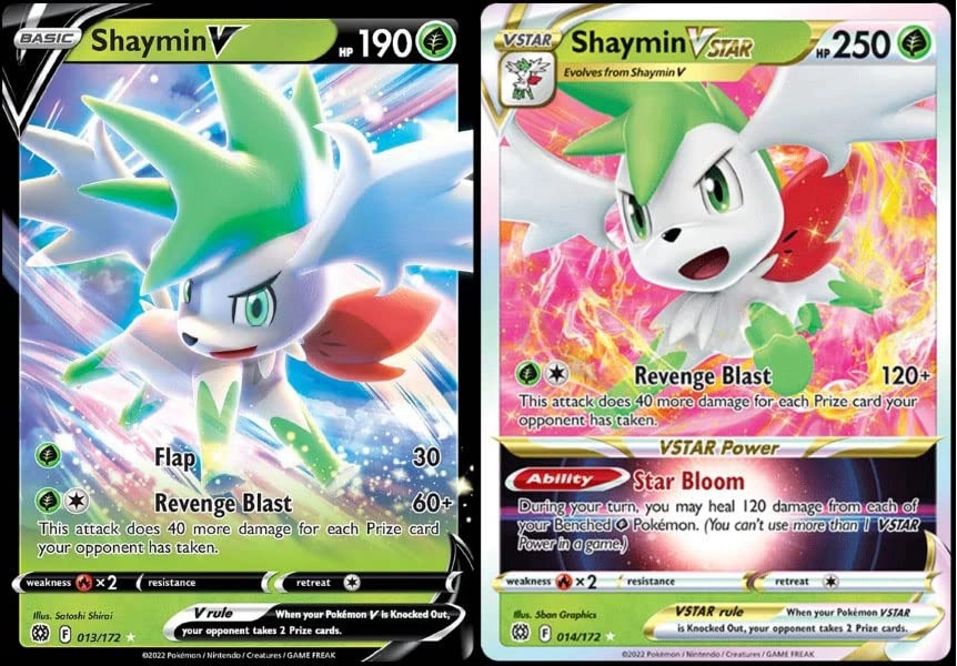 Shaymin V & VSTAR 014/172 Brilliant Stars Lot