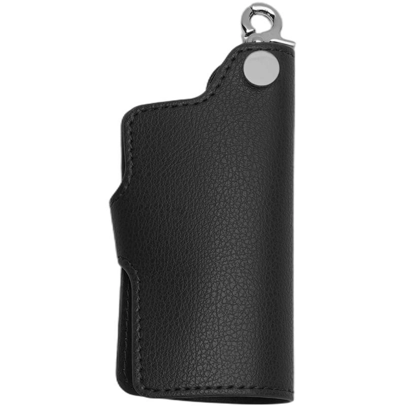 Pouch Sleeve with Key Ring - Green PU Leather