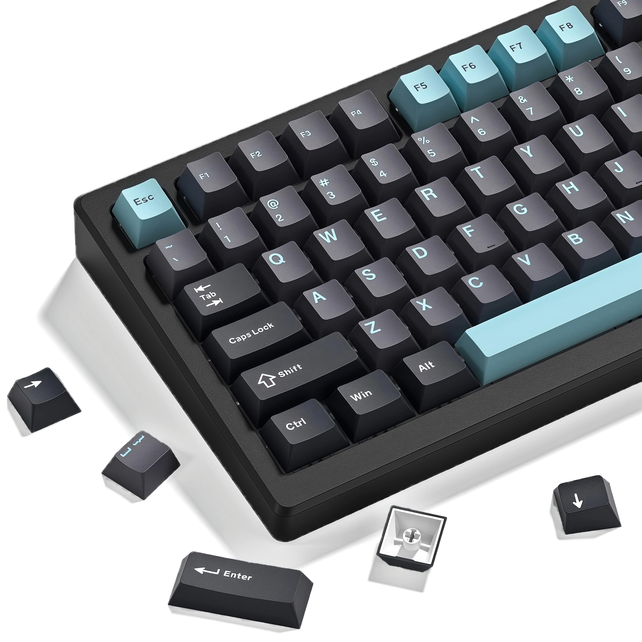 dagaladoo Double Shot PBT keycaps - Auxiliary RF