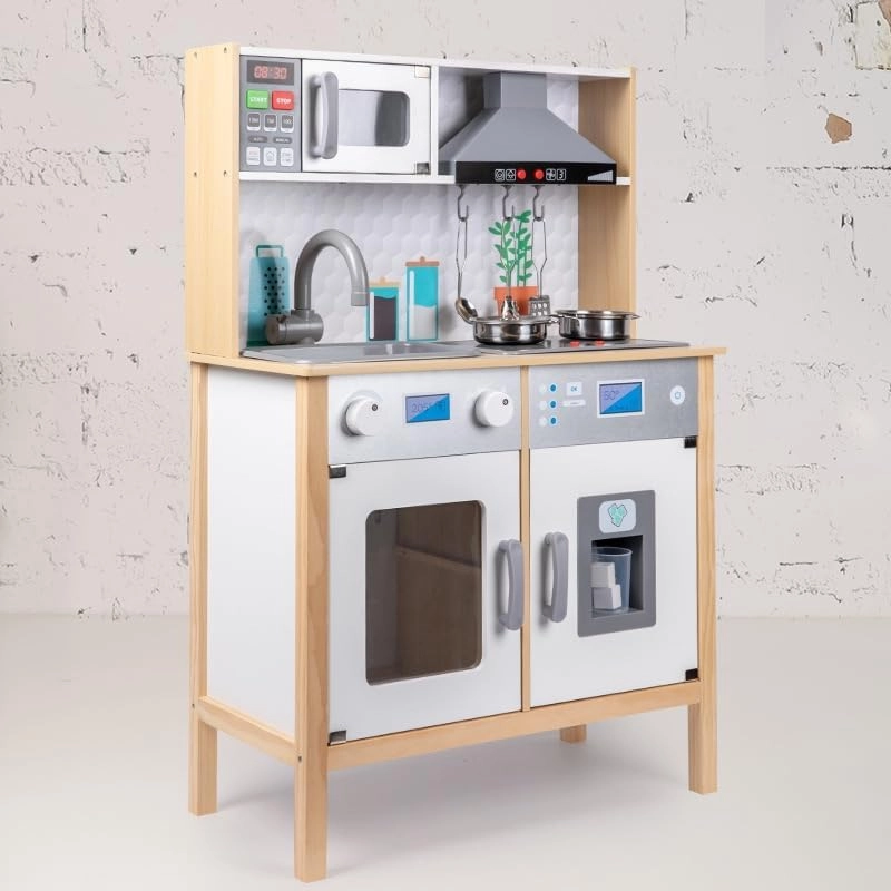 Kids Wooden Kitchen Pretend Playset (5551007-Bdj0923)