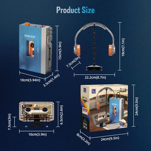 Retro Cassette Recorder Building Block Set - 556 pcs