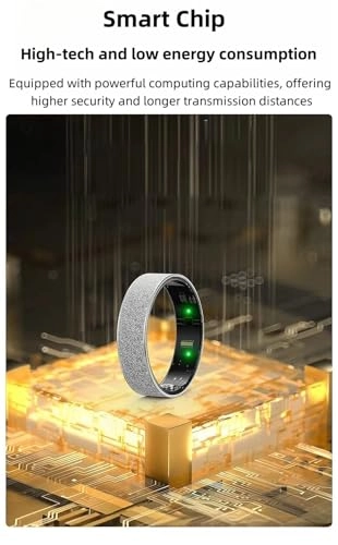 Smart Health Ring - Size 9 Black 7 Day Battery