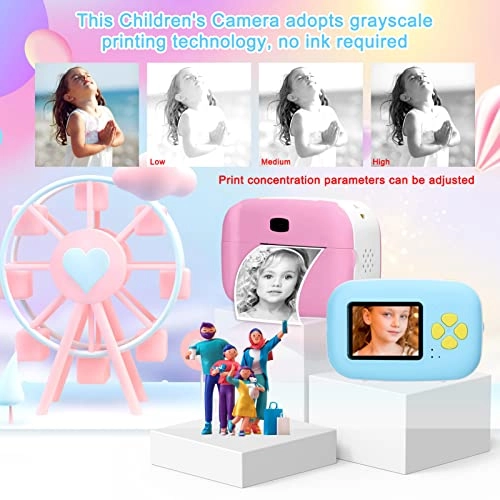 1080P Portable Paper Film Zero Ink Instant Printing Selfie Thermal Camera - 57mm