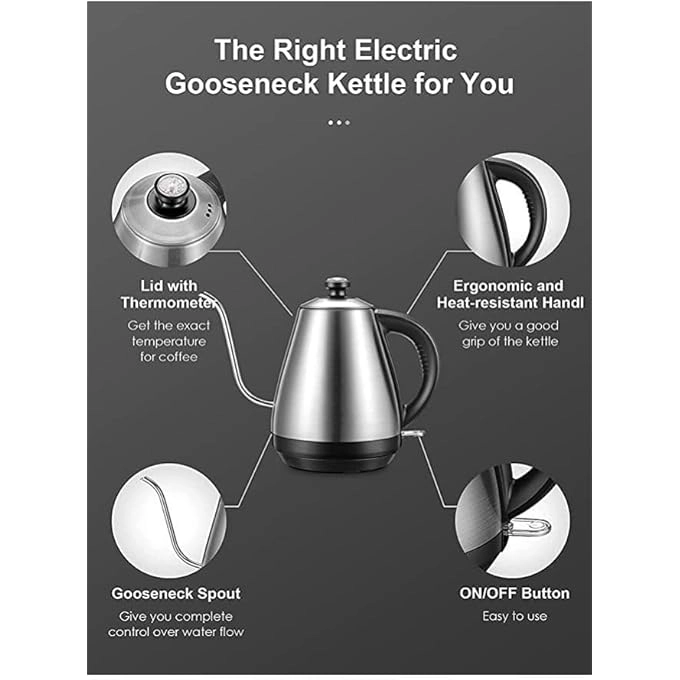 Goose Neck Pour Over Electric Kettle