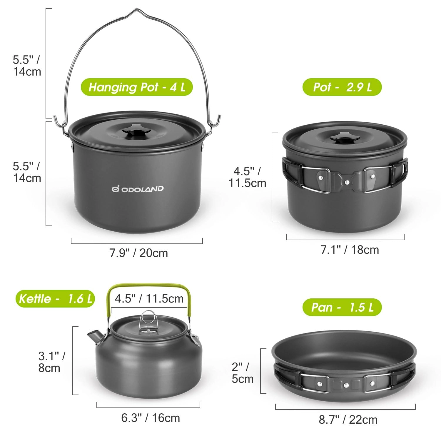 Camping Cookware Mess Kit - 39pcs