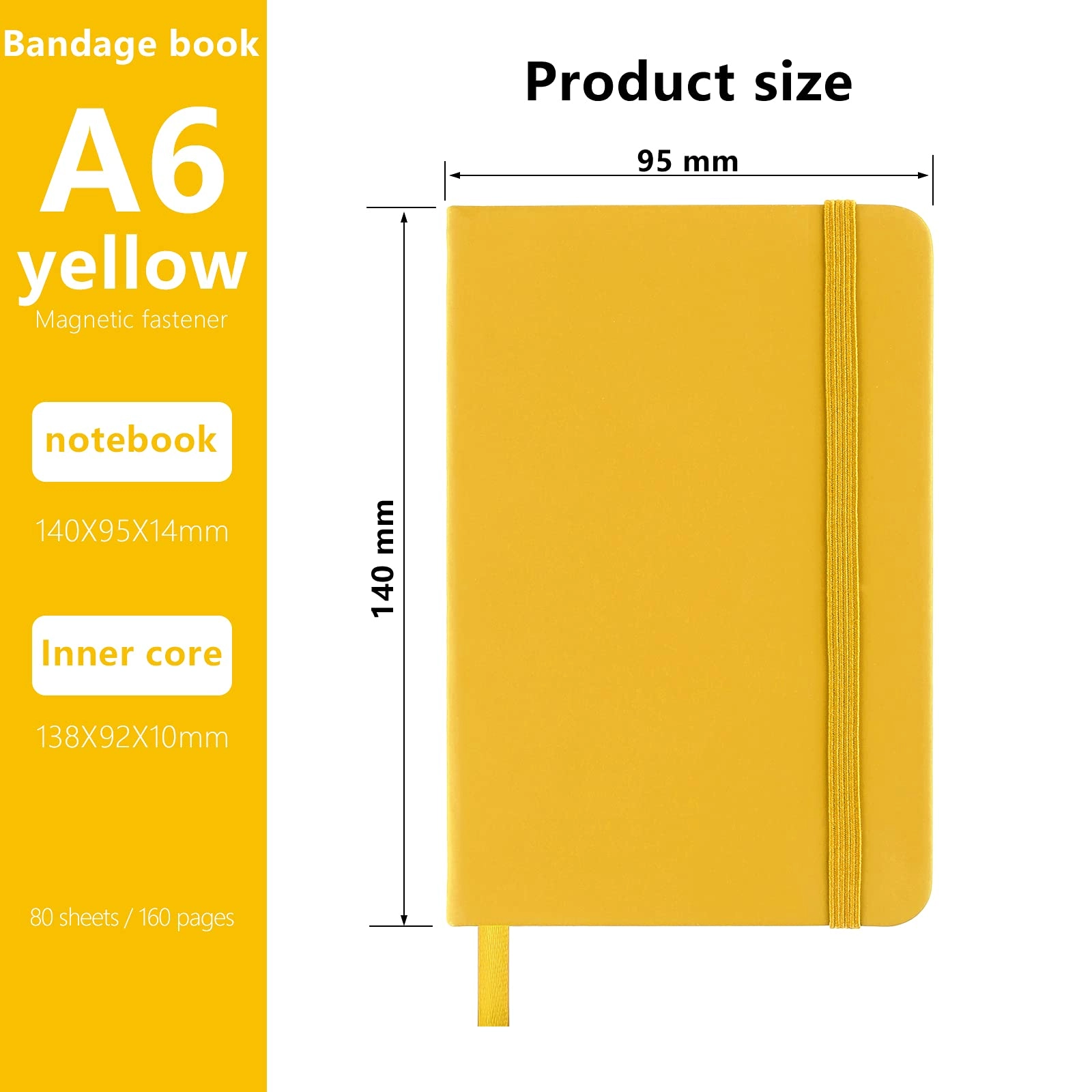 A6 Notebooks A6 Hardcover - Lined 80 Sheets