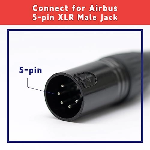 Headset Adapter for Airbus XLR 5 Pin - GA Dual Plug