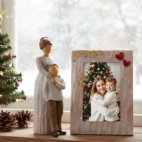 Mother and Son Figurine - Resin