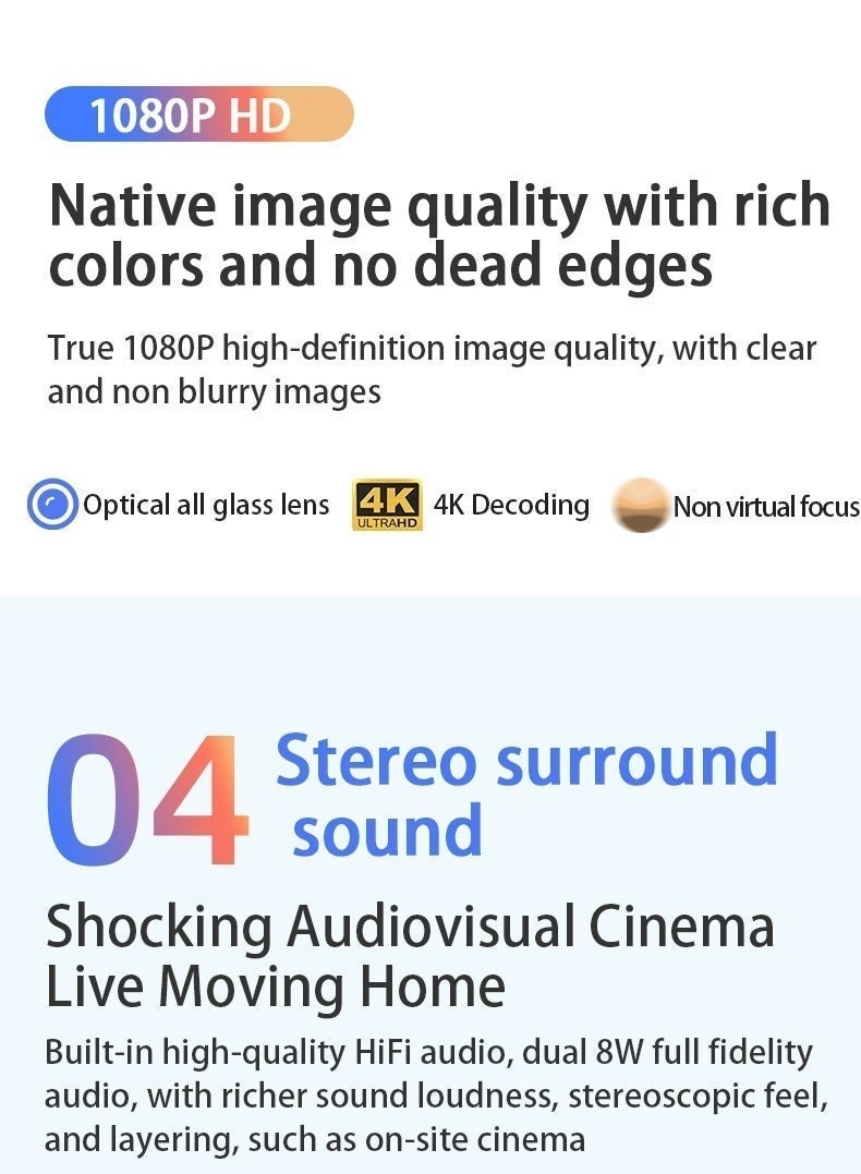 4K Smart Projector CY401 180 ANSI lumens