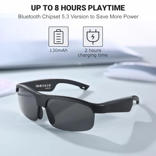 M6 Pro - Polarized Bluetooth 5.3 Built-in Mic & Speakers