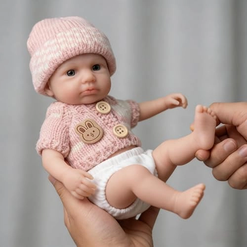 Reborn Baby Doll - 8 inch Full silicone Girl Ages 3+