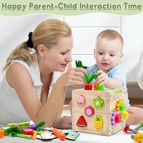 Wooden Activity Cube - 3 years and up
