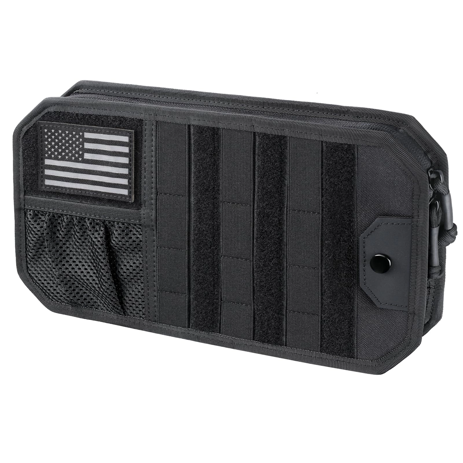 livans Tactical Car Sun Visor Organizer - Semi-Rigid MOLLE Panel Gray