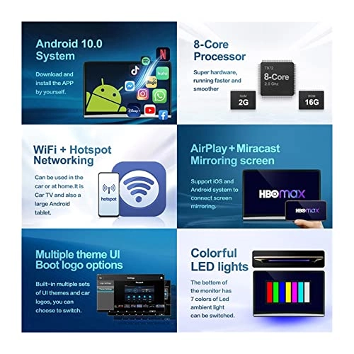 Car Headrest Video Players - 4K 13.3 inch