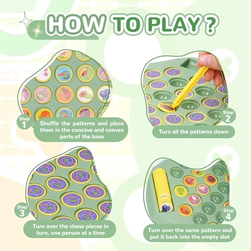 Flip Chess Memory Game - 3 years and up 54 pieces