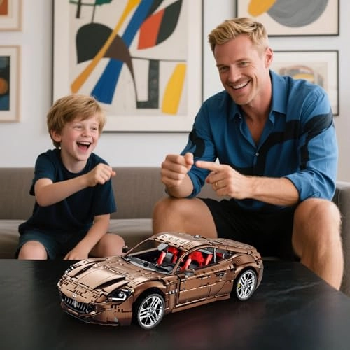 Sports Car Building Block Set (11009) - Remote Controlled 1:8 Battery Operated