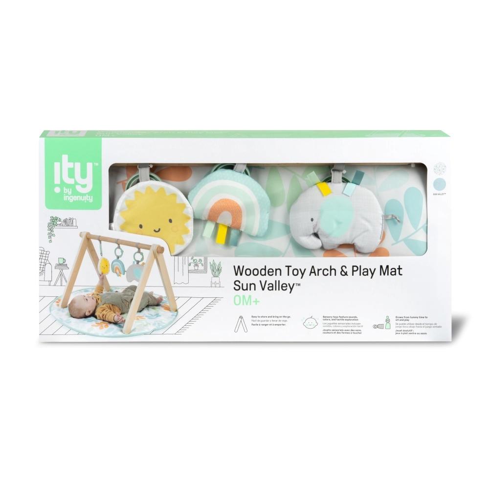 Sun Valley Wooden Toy Arch & Play Mat & Gym - 0 months