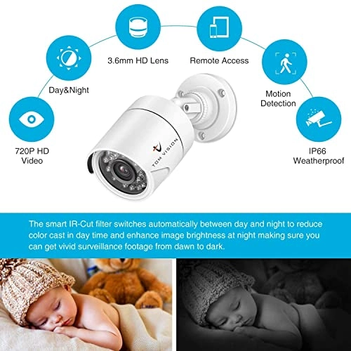 4CH DVR + Bullet Camera - 8pcs 1080P/2.0MP