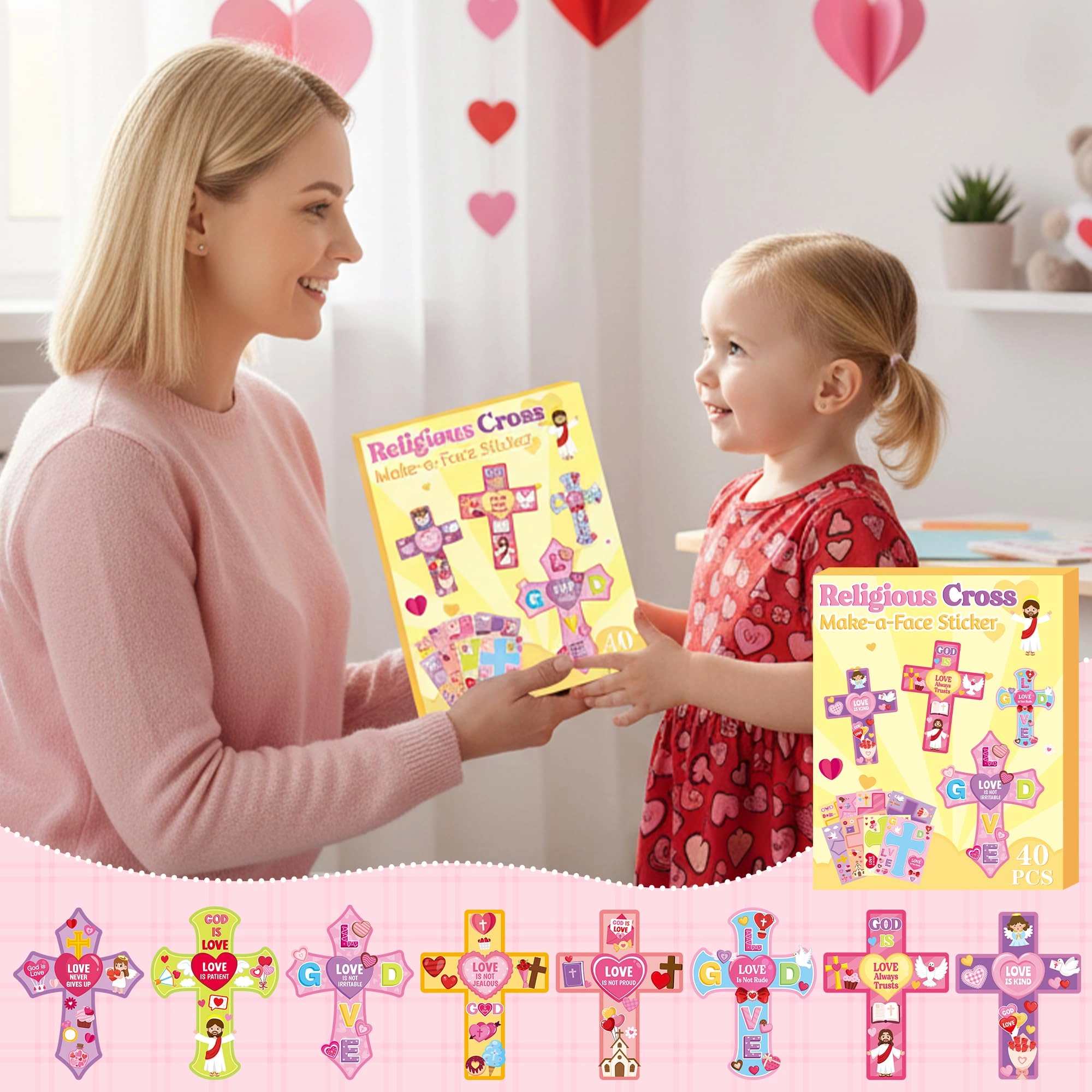 Valentines Sticker Book 40 pcs