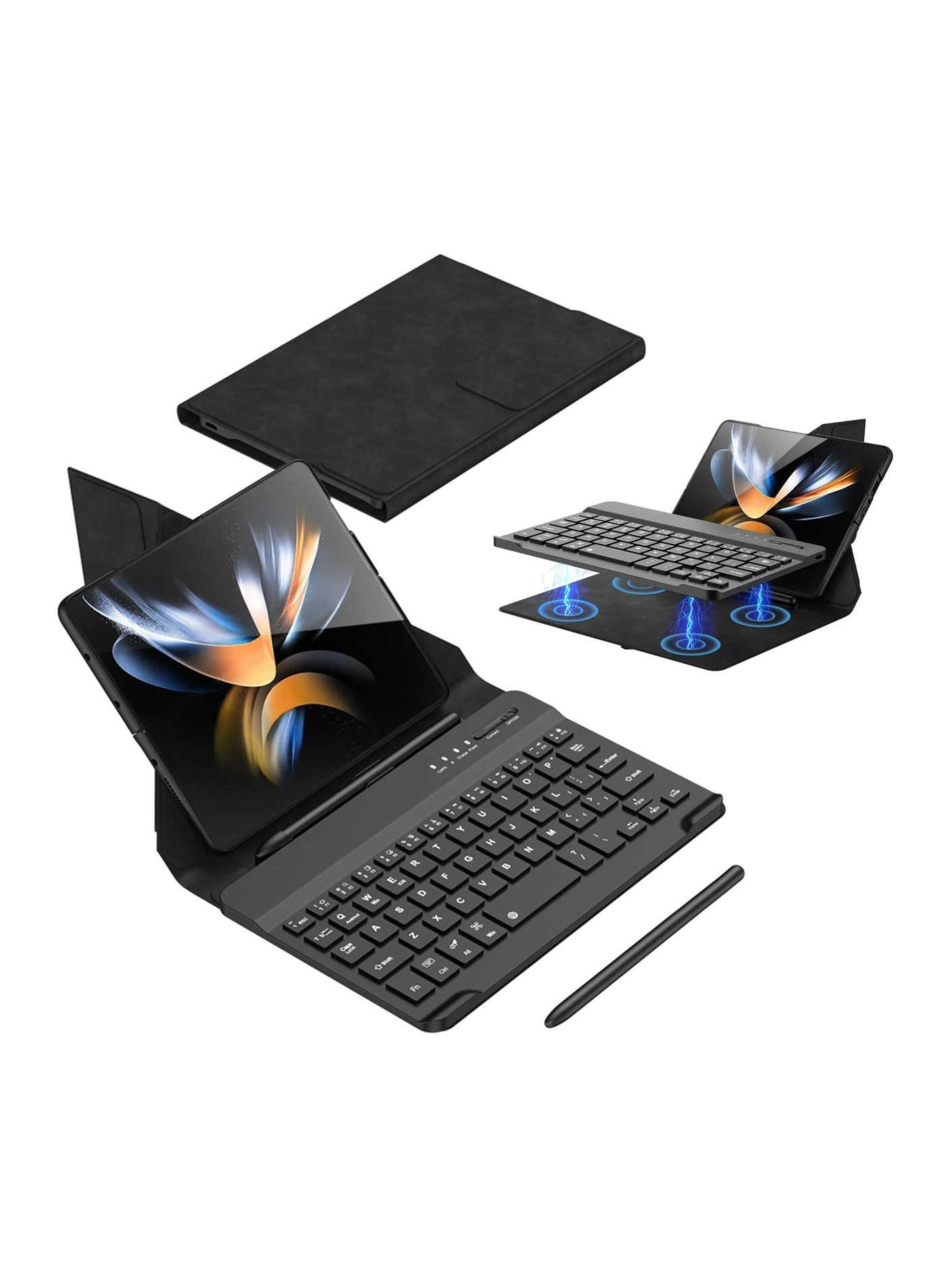 Generic Bluetooth Keyboard - for Samsung Galaxy Z Fold 5/Fold 4/Fold 3 + Keyboard Case + Pen (not original)