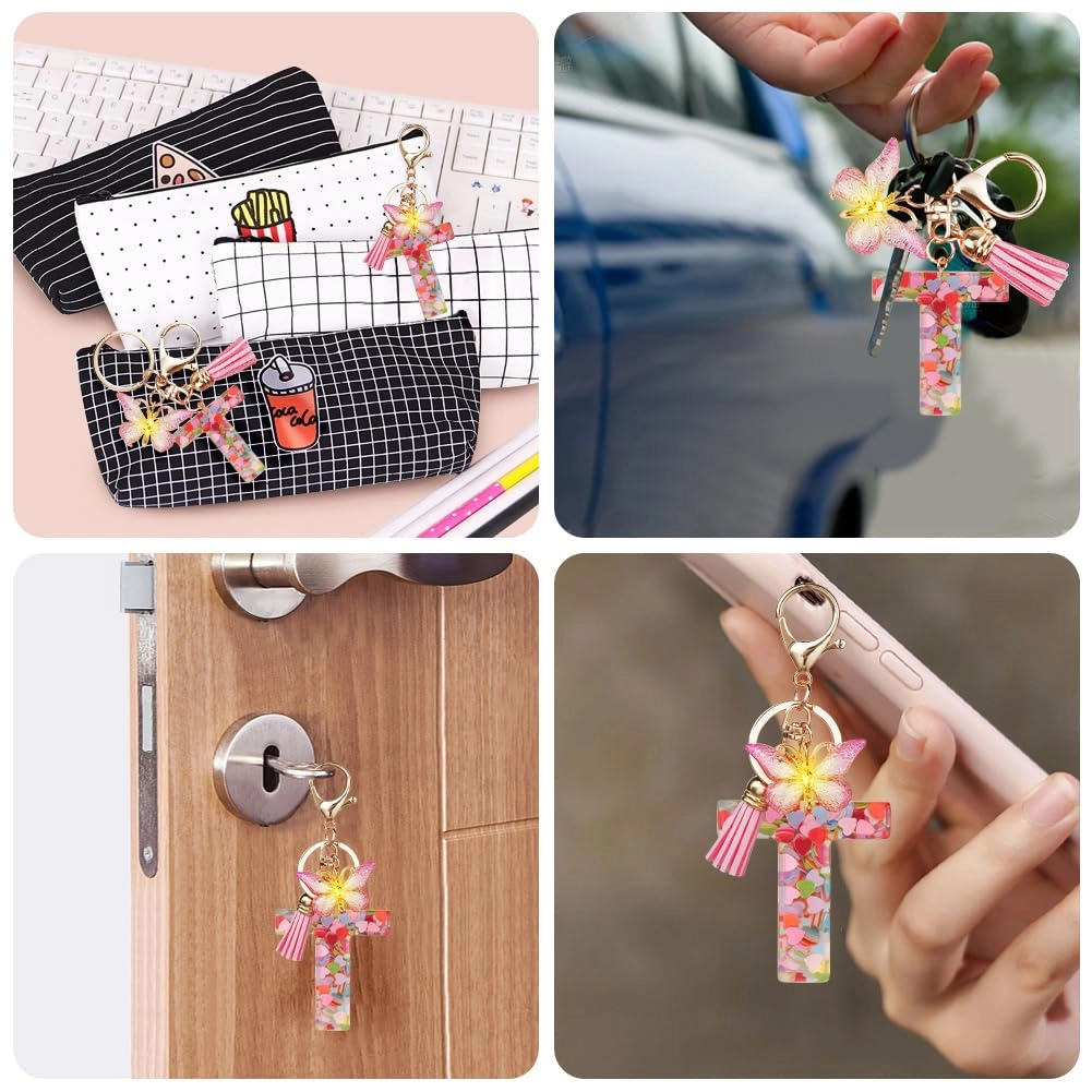 Initial Letter Keychain - Butterfly