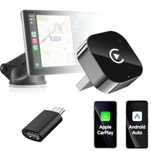 YIMBLI 2 in 1 Car Adapter - Wireless CarPlay Android Auto