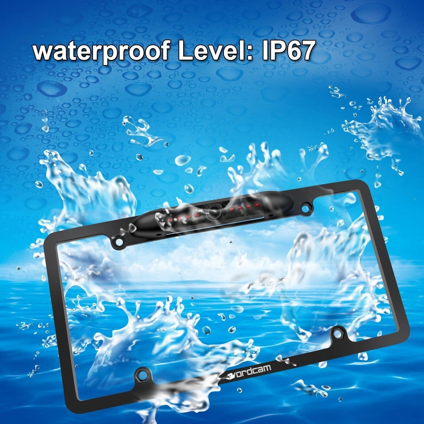 License Plate Frame Rear View Backup Camera - Night vision