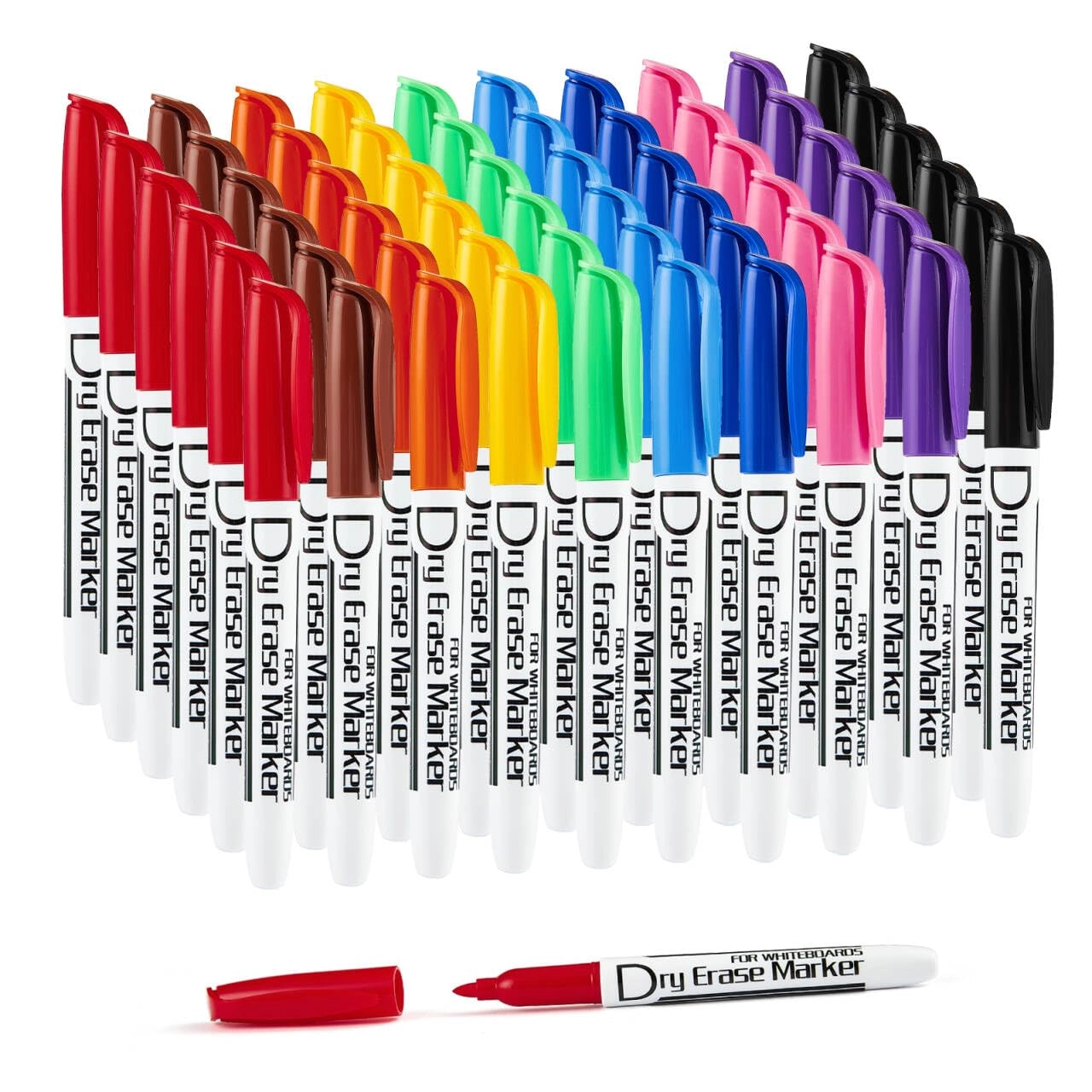 VolcanicsUS Whiteboard Markers - 10 Colors Fine