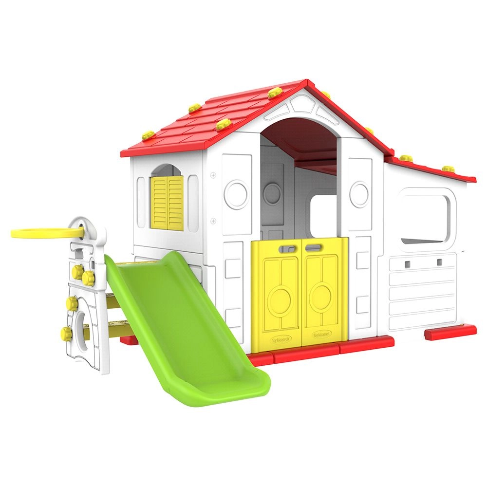 Tomo Big Playhouse - Slide Basketball Ring Multi Colour