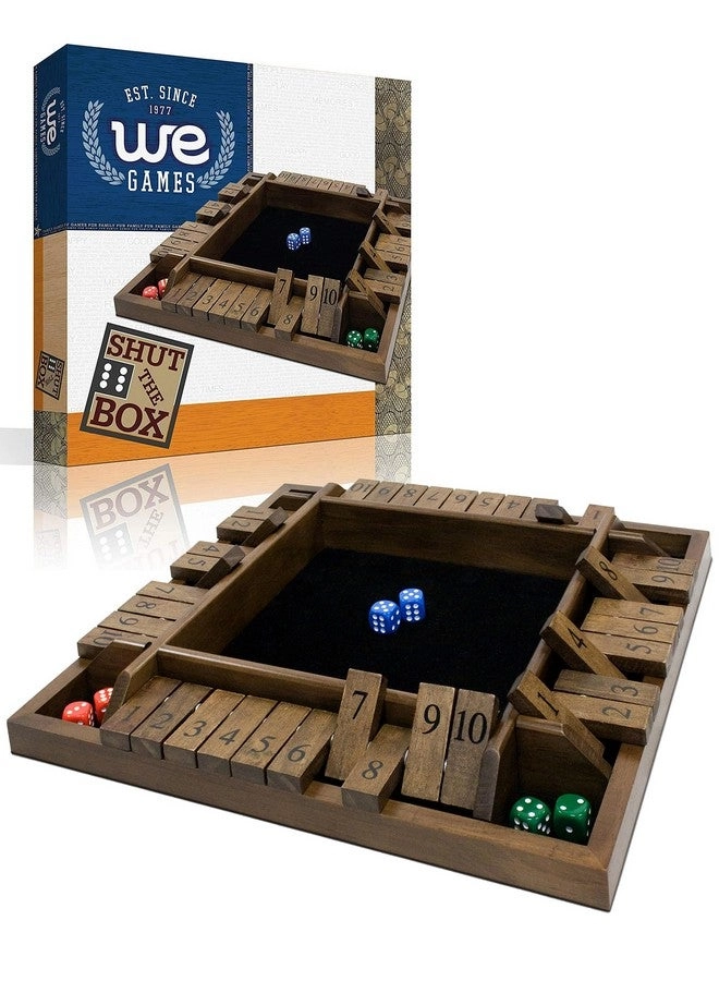 WE Games Shut The Box - Walnut Stain