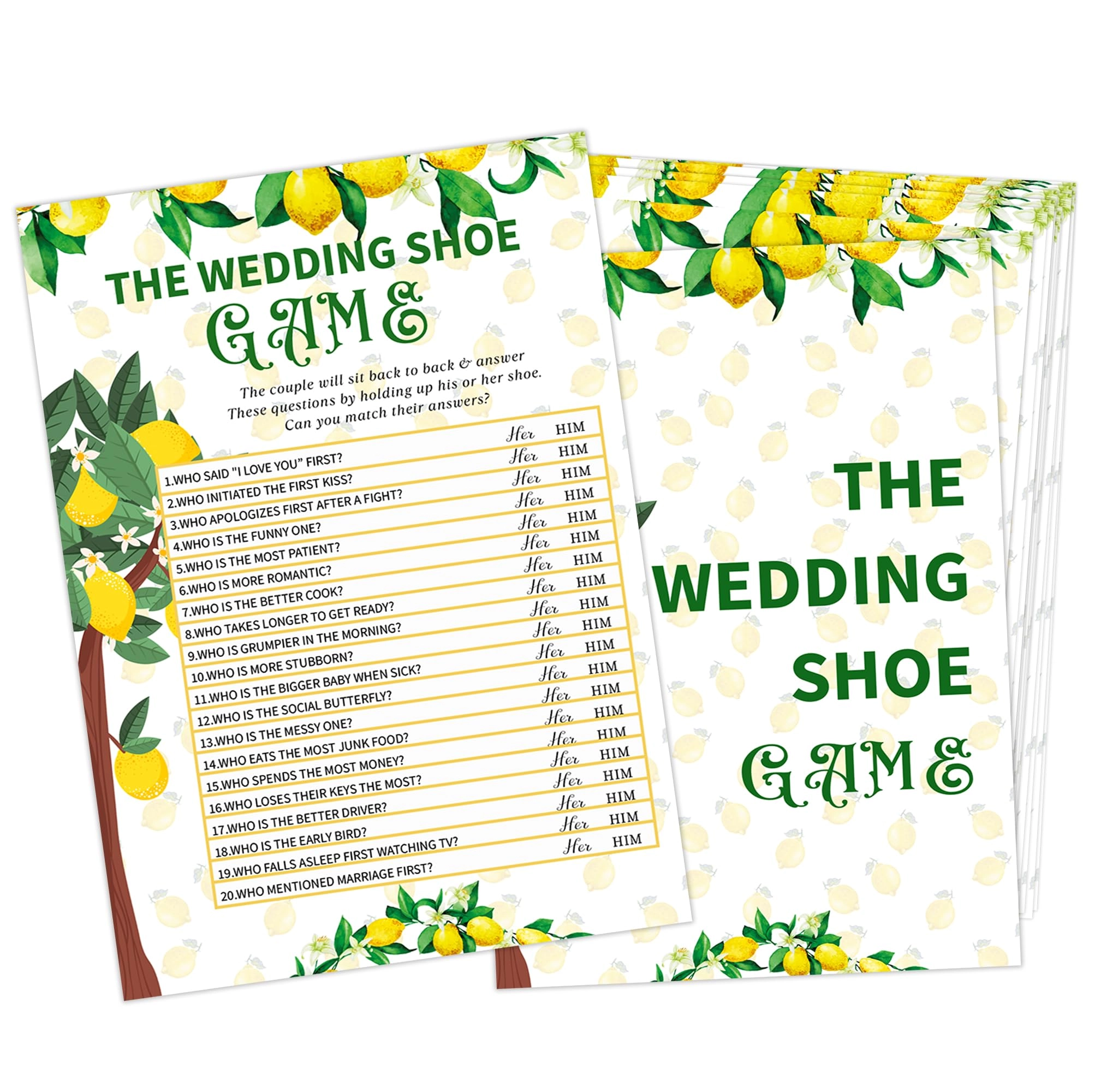 Sxurt Wedding Shoe Game - 30 Cards